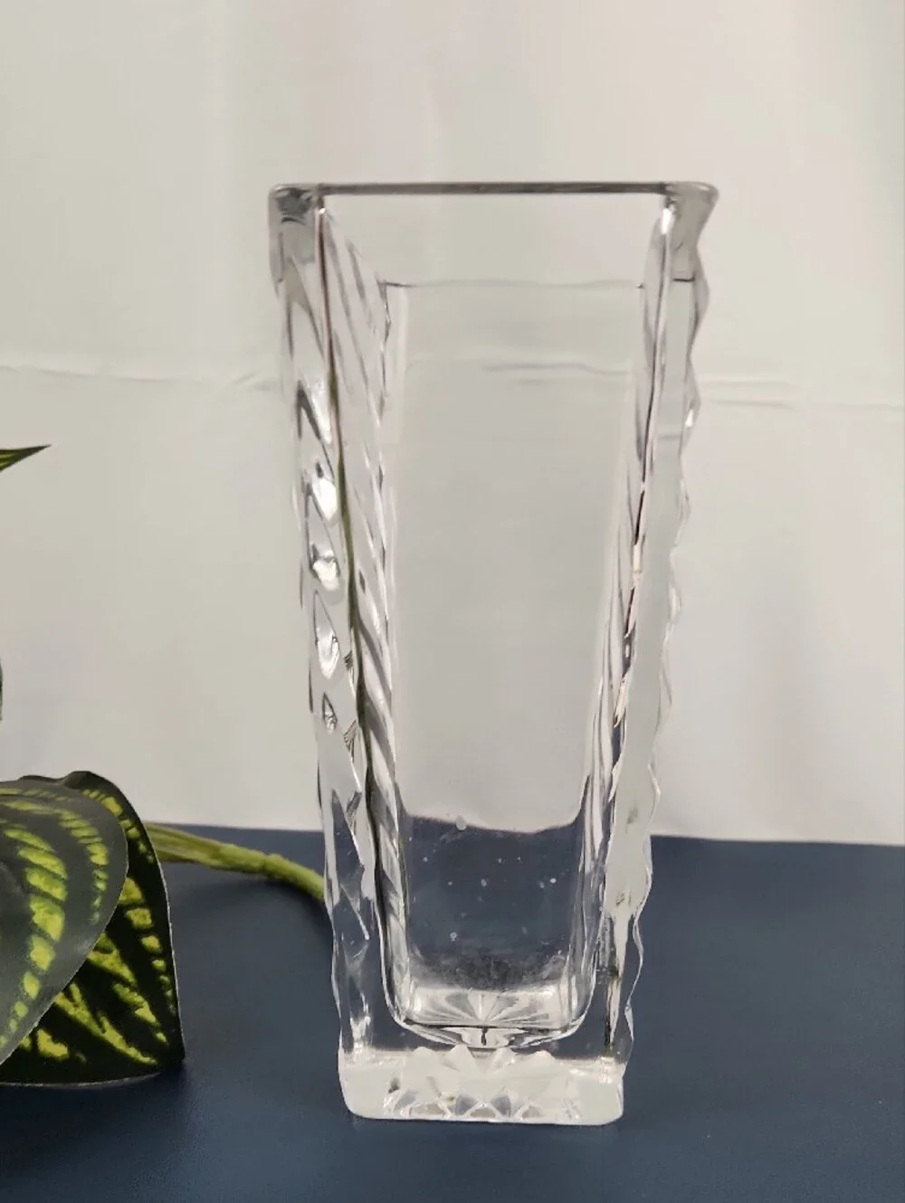 Clear Sleek Diagonal Graduating Level Glass Vase - Home Accents